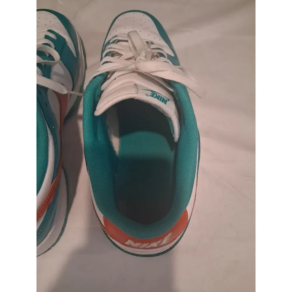 Nike Dunk Low Miami Dolphins White Dusty Cactus DV0833-102 Men's Size 13 Used